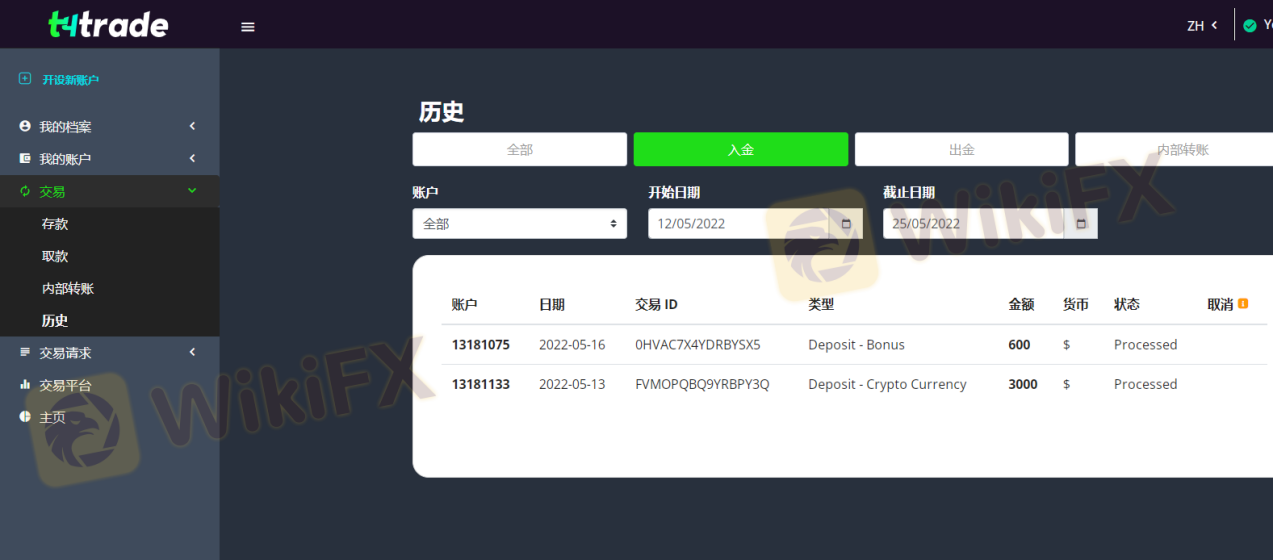Deposit processed Deposit processed
